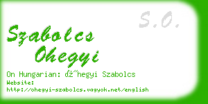 szabolcs ohegyi business card